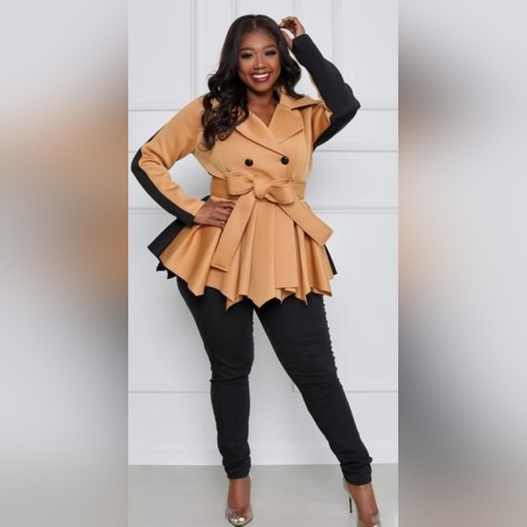 Khaki Color Block Dress main image 0